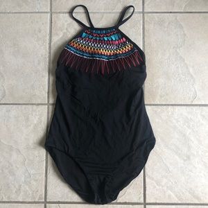 Laundry black swimsuit size medium